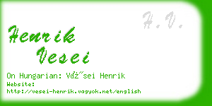 henrik vesei business card